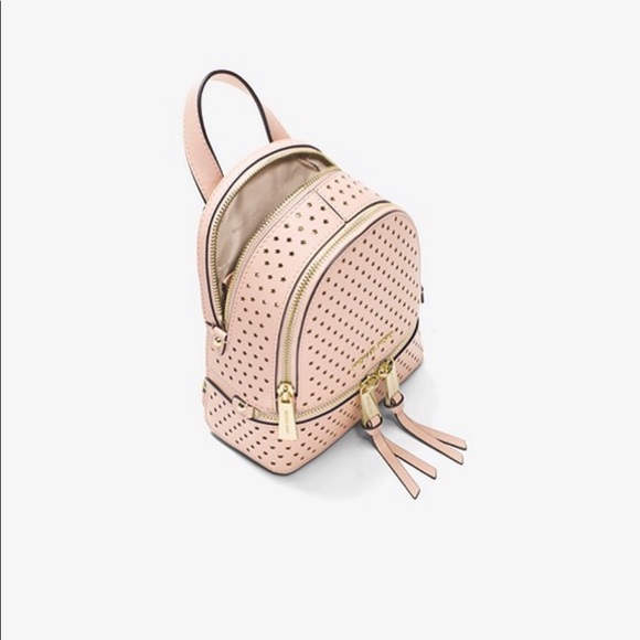 Michael Kors Rhea Zip Soft Pink XS MSGR Backpack - Picture 4 of 5